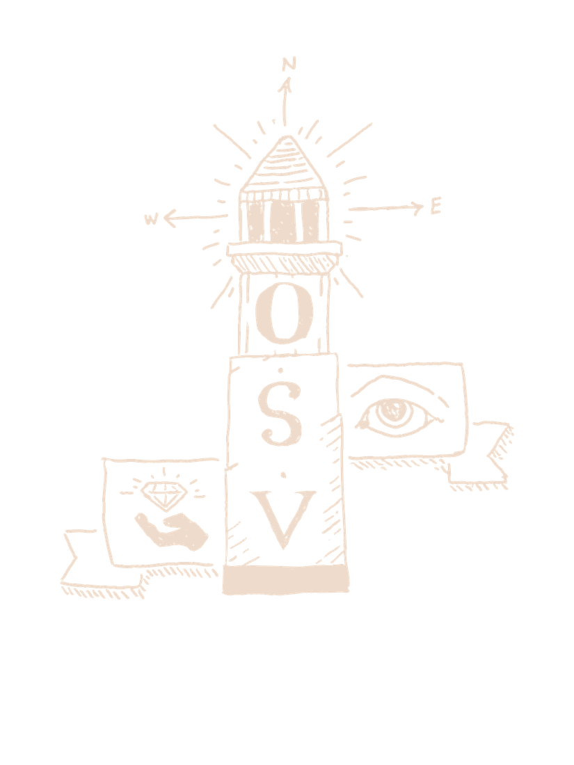 Pharos mark, light variant, shown on an ink field.